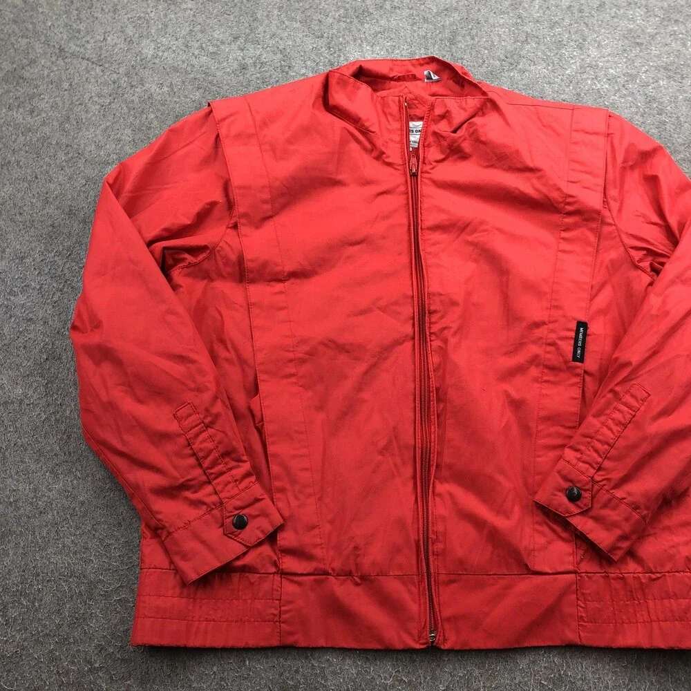 Vintage Members Only Jacket Youth 11/12 Red Windbreaker Lightweight Spring